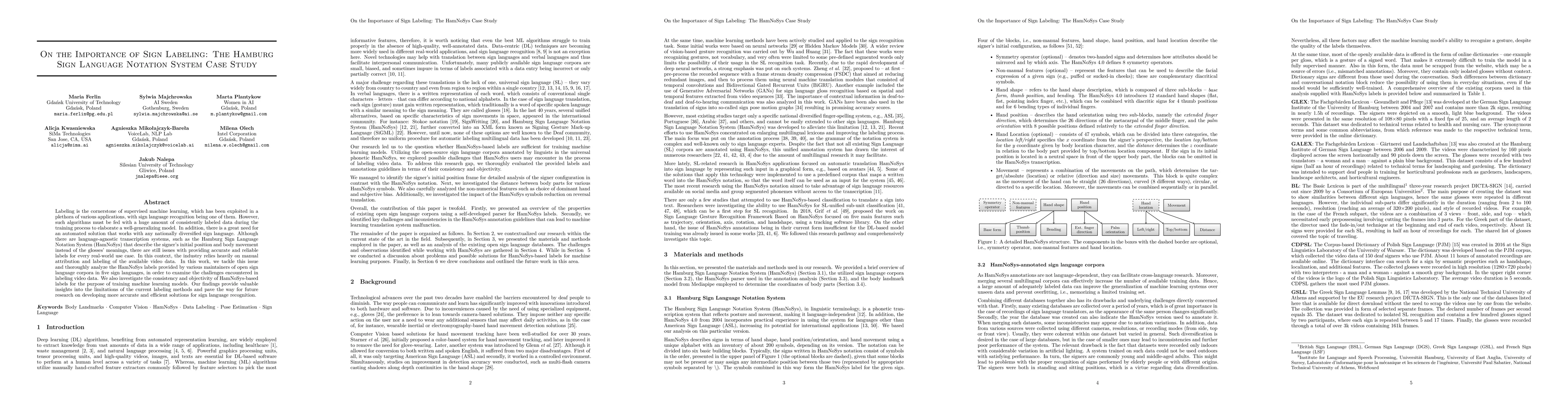 Thumbnail for On the Importance of Sign Labeling: The Hamburg Sign Language Notation
  System Case Study