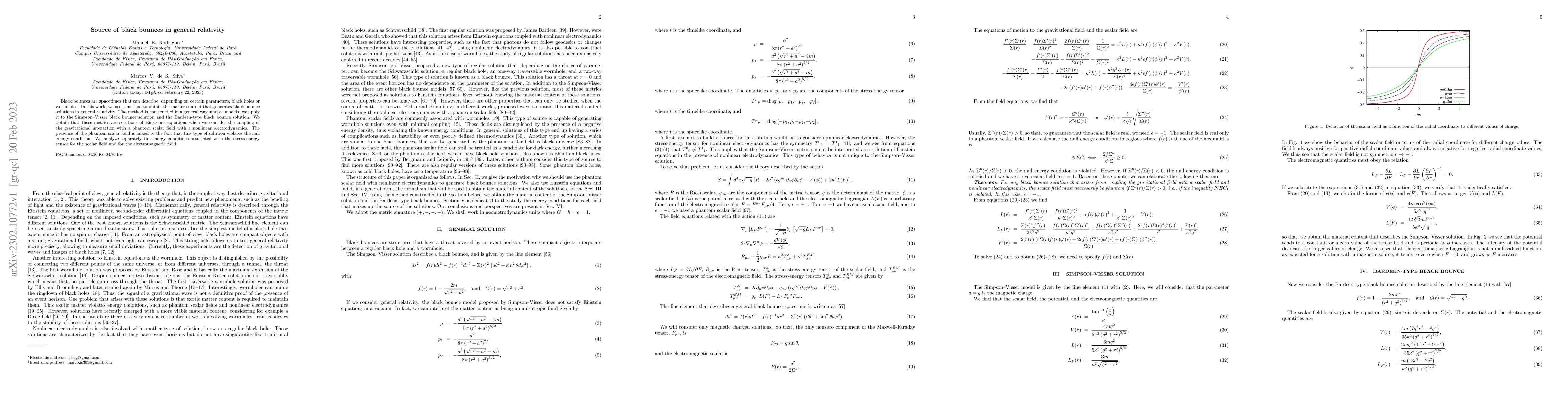 Thumbnail for Source of black bounces in general relativity