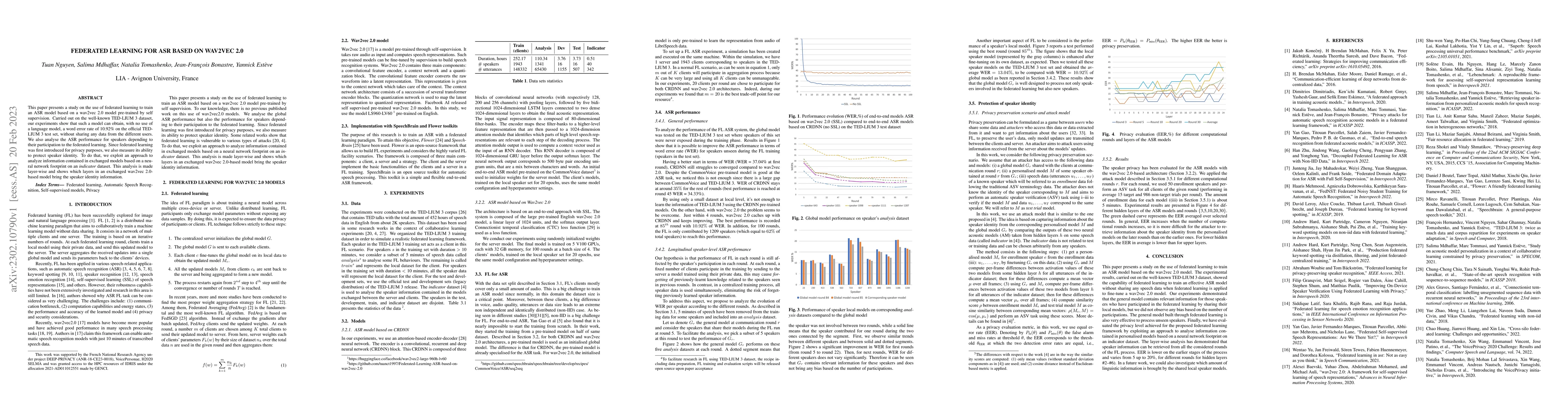 Thumbnail for Federated Learning for ASR based on Wav2vec 2.0