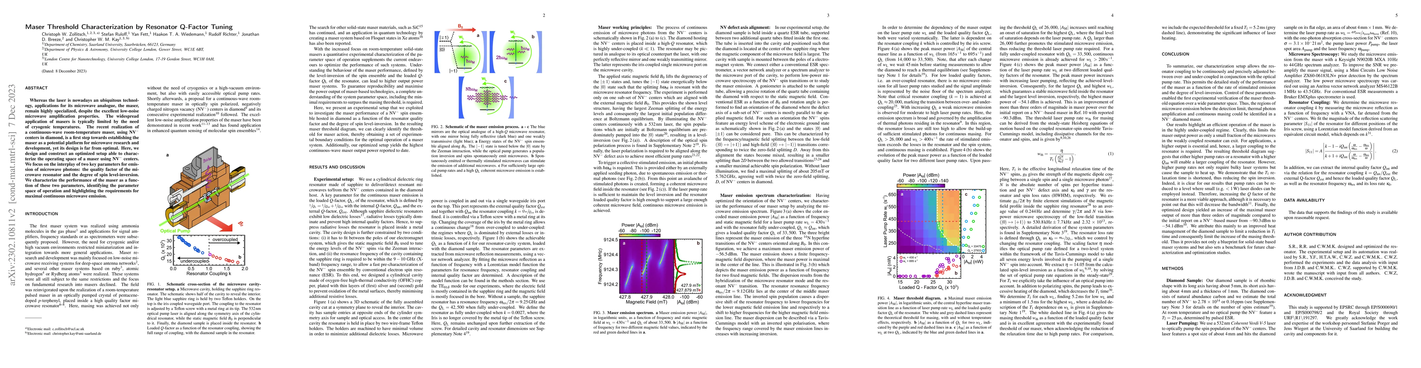 Thumbnail for Maser Threshold Characterization by Resonator Q-Factor Tuning