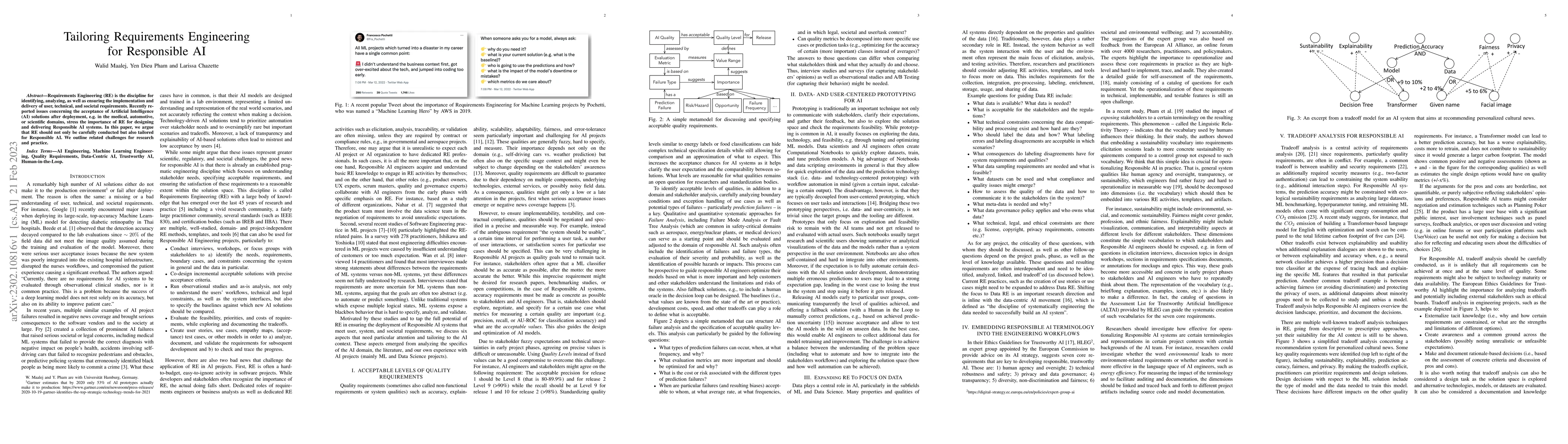 Thumbnail for Tailoring Requirements Engineering for Responsible AI