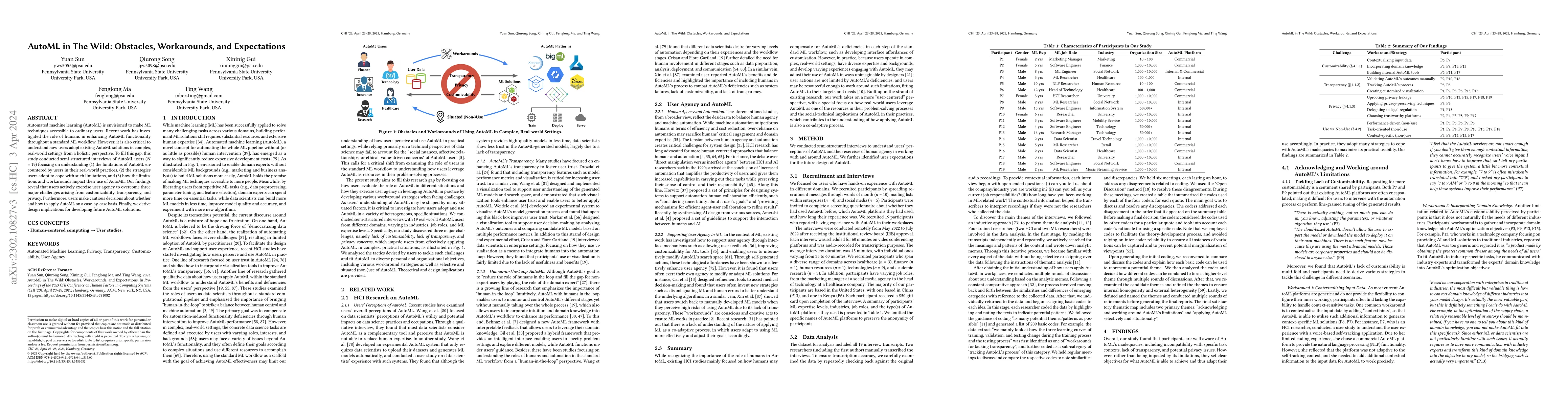 Thumbnail for AutoML in The Wild: Obstacles, Workarounds, and Expectations