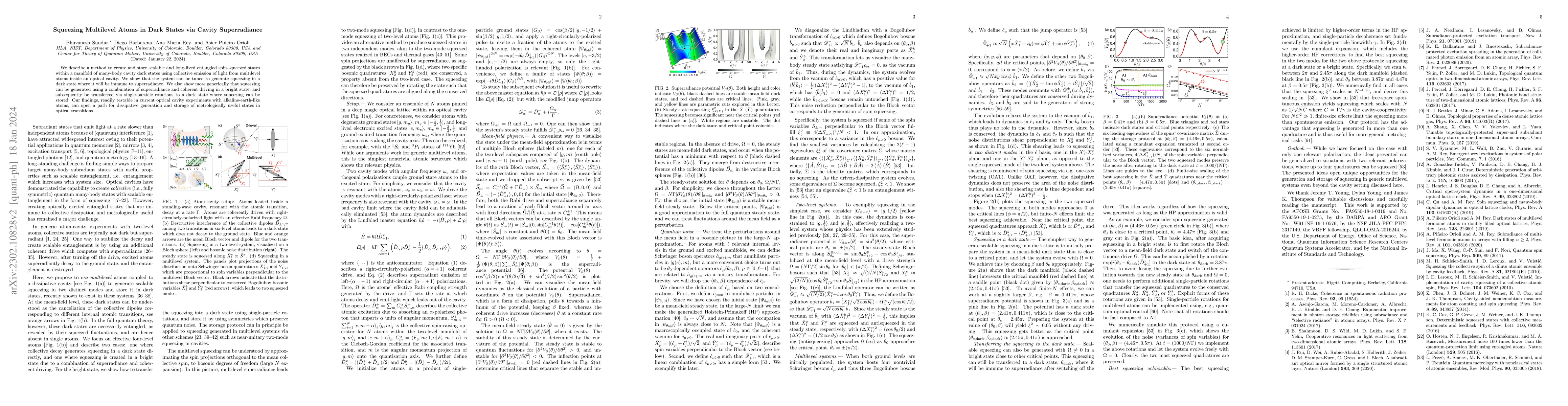 Thumbnail for Squeezing multilevel atoms in dark states via cavity superradiance