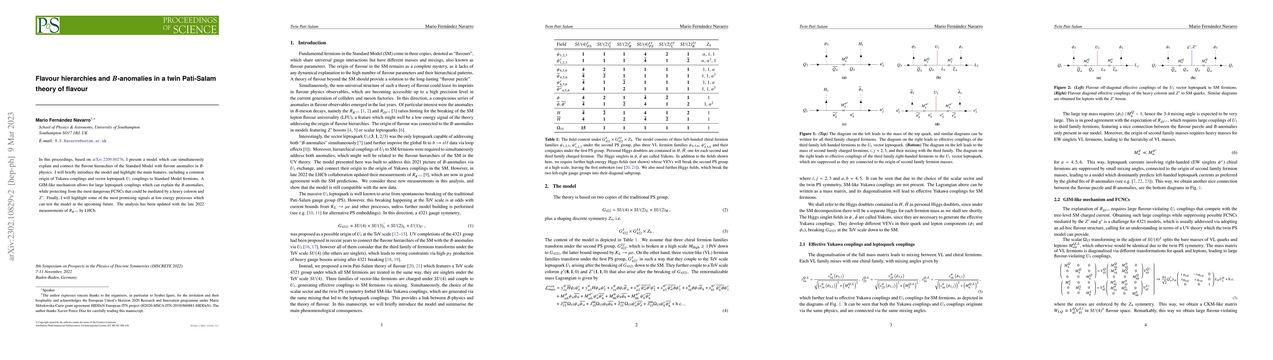 Thumbnail for Flavour hierarchies and $B$-anomalies in a twin Pati-Salam theory of
  flavour