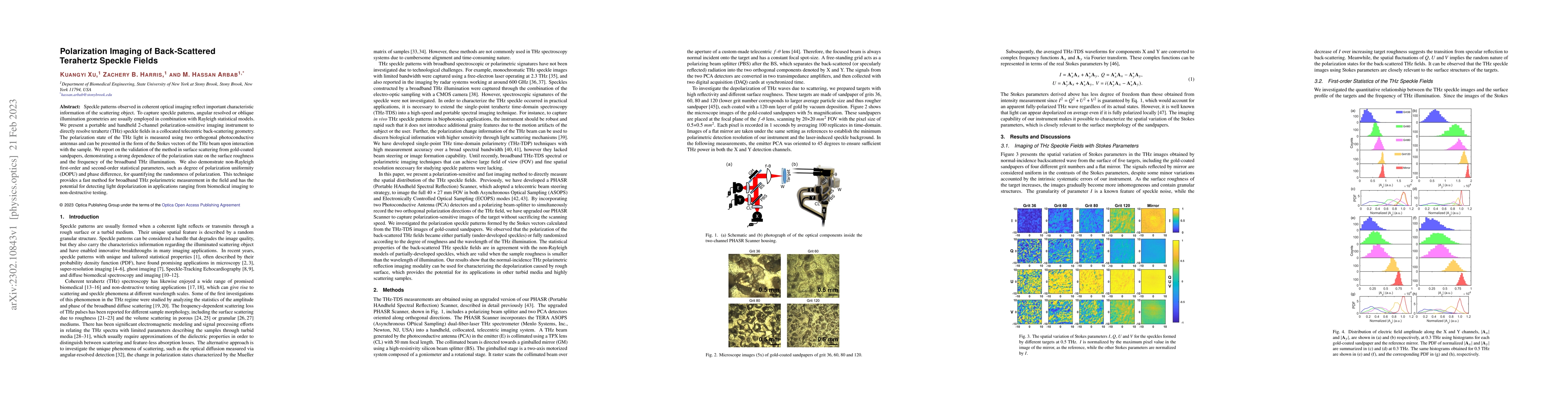 Thumbnail for Polarization Imaging of Back-Scattered Terahertz Speckle Fields