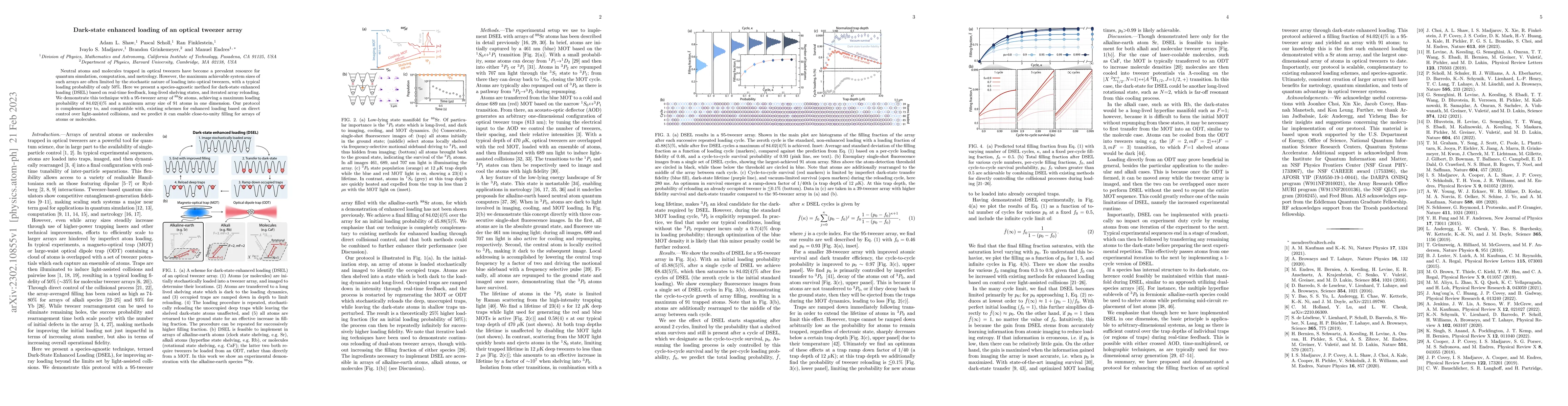 Thumbnail for Dark-state enhanced loading of an optical tweezer array