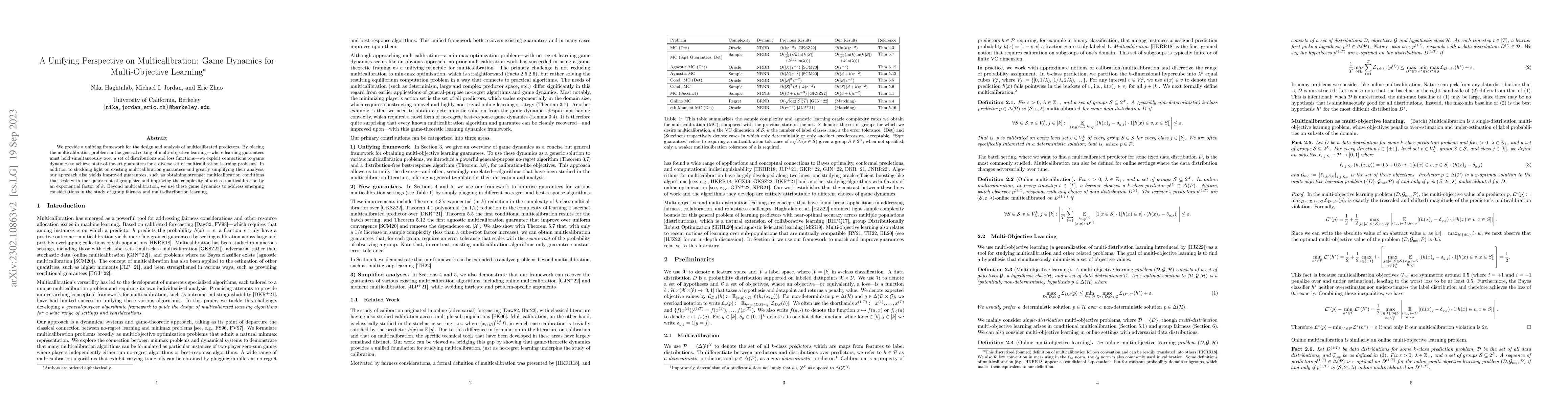 Thumbnail for A Unifying Perspective on Multi-Calibration: Game Dynamics for
  Multi-Objective Learning