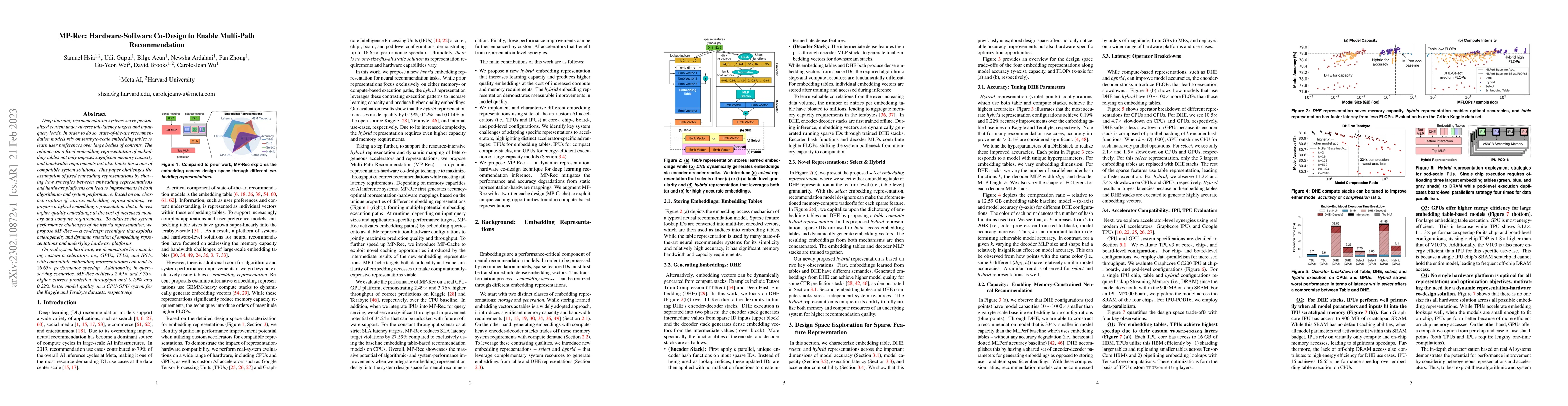 Thumbnail for MP-Rec: Hardware-Software Co-Design to Enable Multi-Path Recommendation