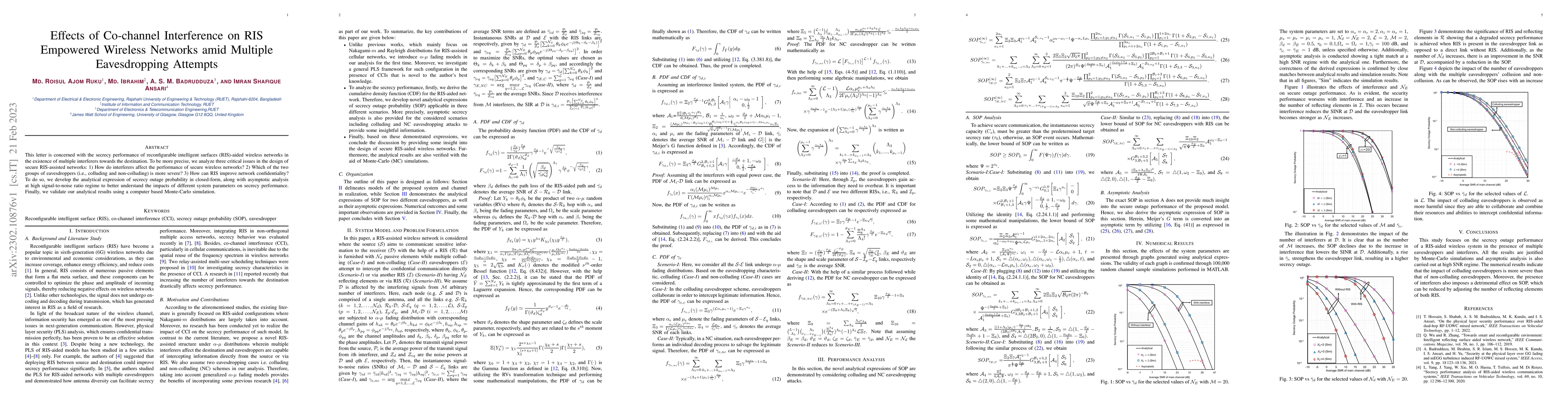 Thumbnail for Effects of Co-channel Interference on RIS Empowered Wireless Networks
  amid Multiple Eavesdropping Attempts