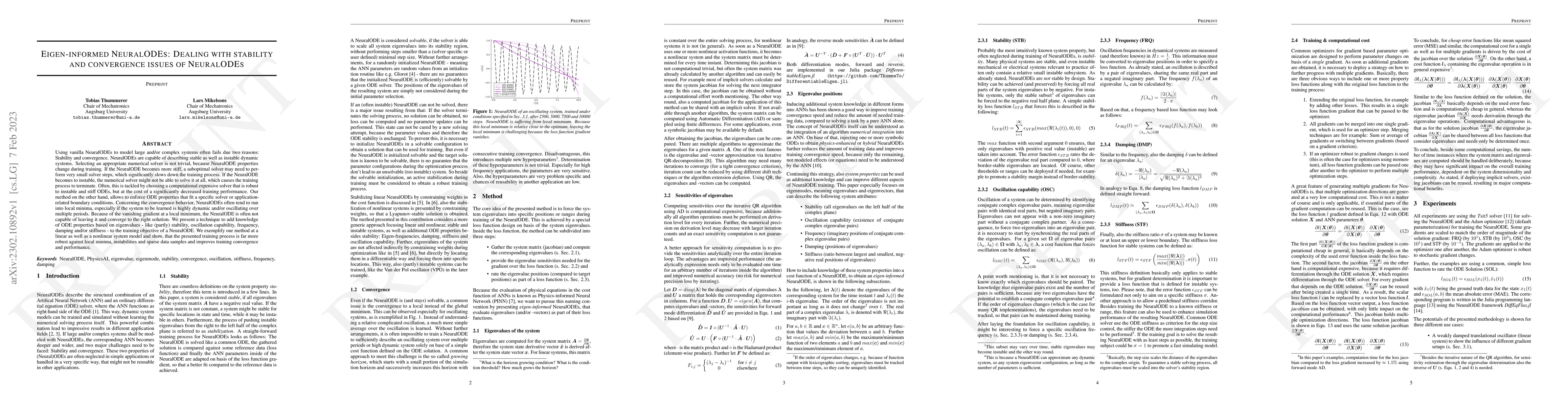 Thumbnail for Eigen-informed NeuralODEs: Dealing with stability and convergence issues
  of NeuralODEs