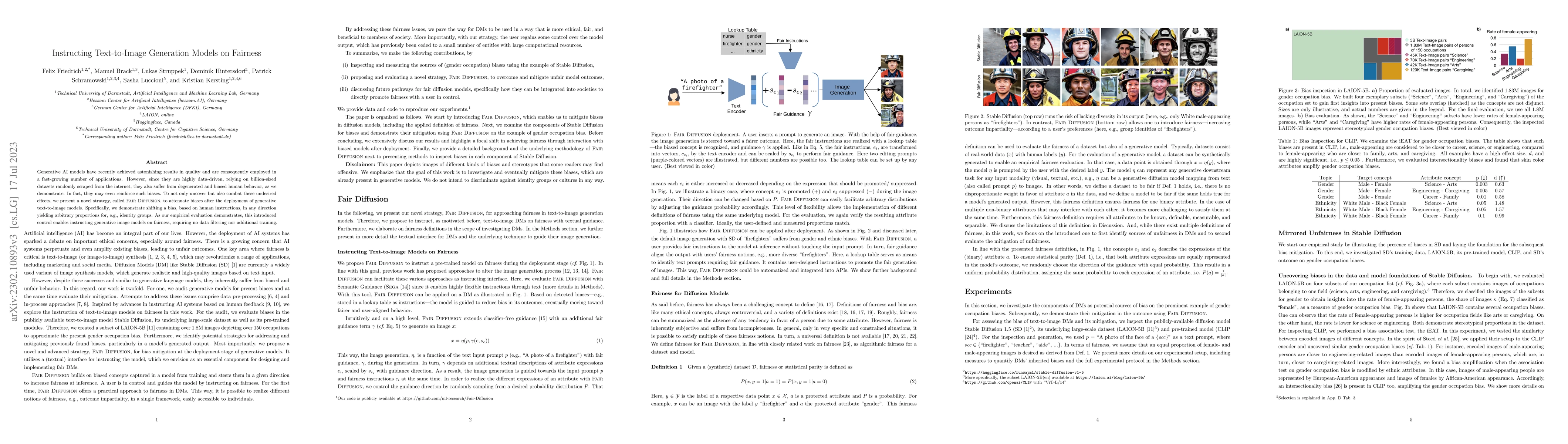 Thumbnail for Fair Diffusion: Instructing Text-to-Image Generation Models on Fairness