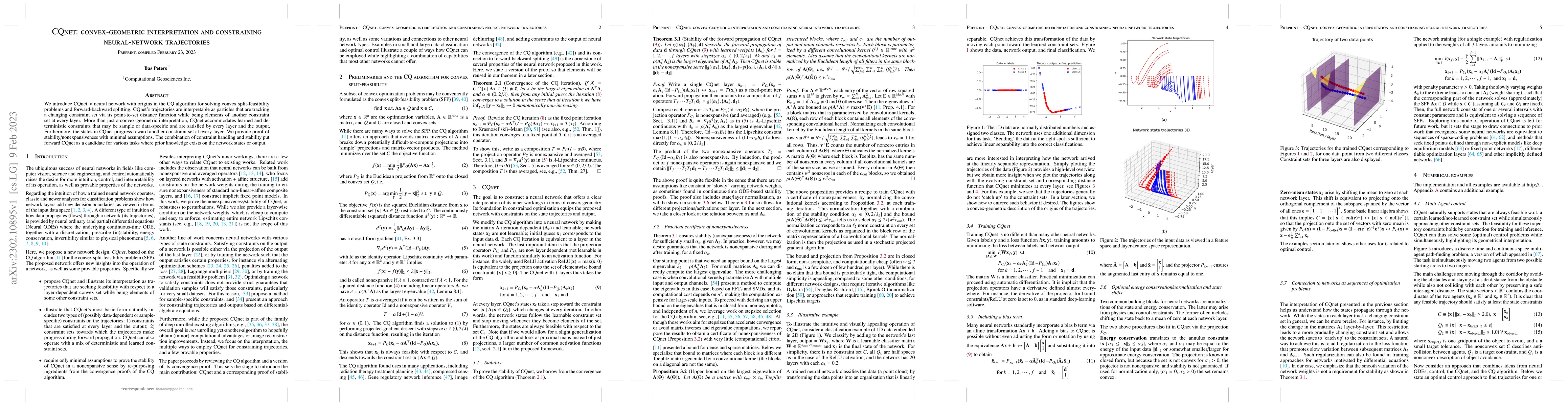 Thumbnail for CQnet: convex-geometric interpretation and constraining neural-network
  trajectories