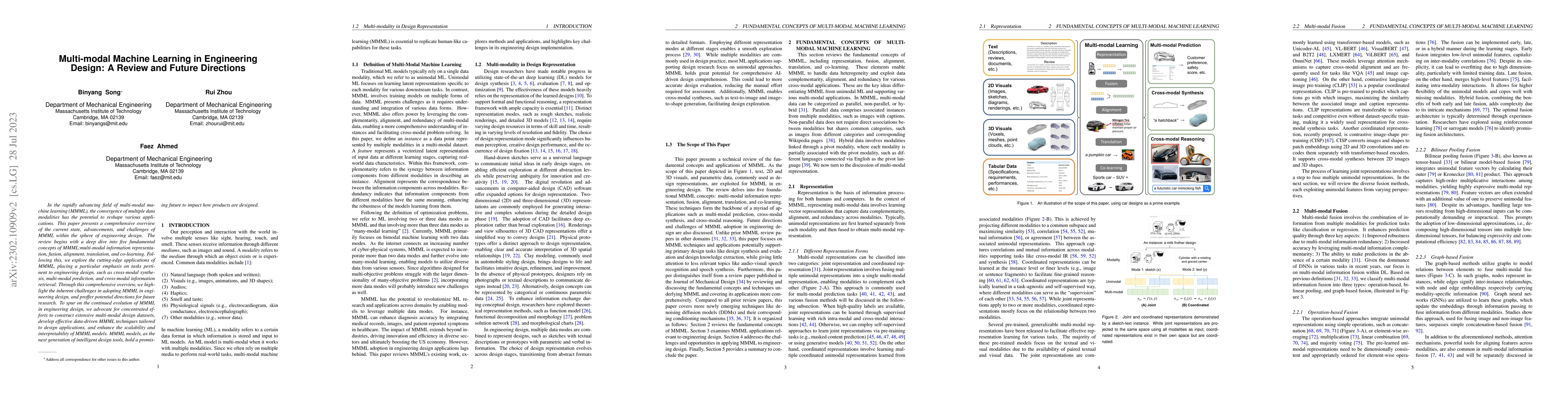 Thumbnail for Multi-modal Machine Learning in Engineering Design: A Review and Future
  Directions