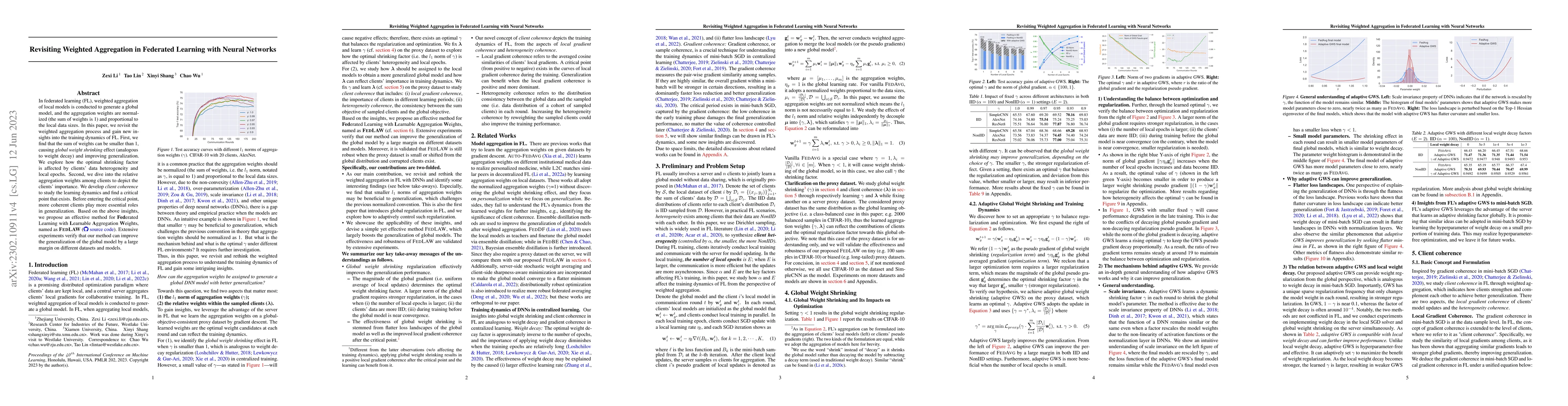 Thumbnail for Revisiting Weighted Aggregation in Federated Learning with Neural
  Networks