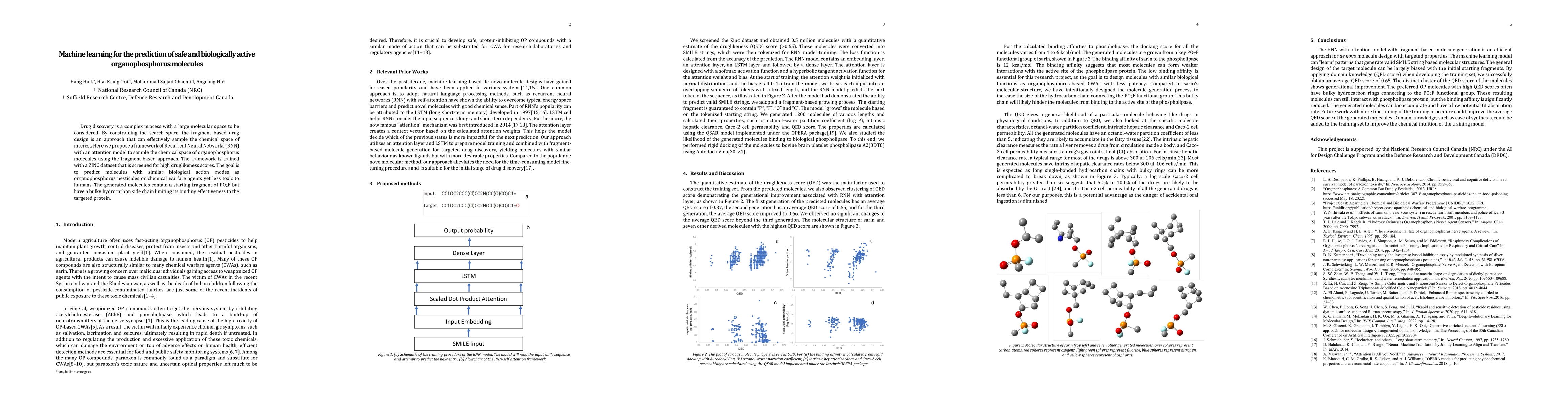 Thumbnail for Machine learning for the prediction of safe and biologically active
  organophosphorus molecules