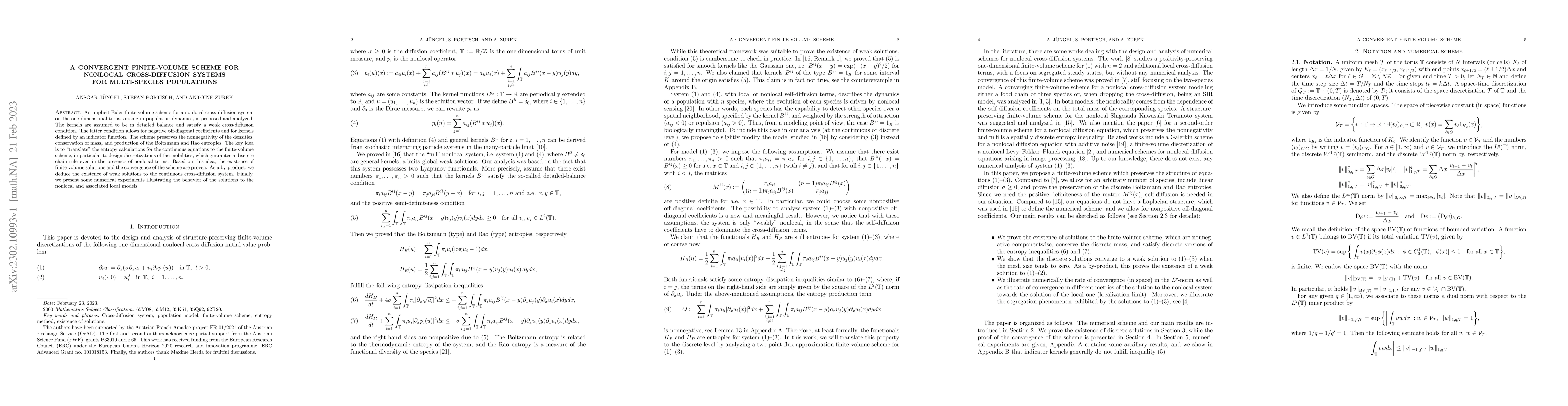 Thumbnail for A convergent finite-volume scheme for nonlocal cross-diffusion systems
  for multi-species populations