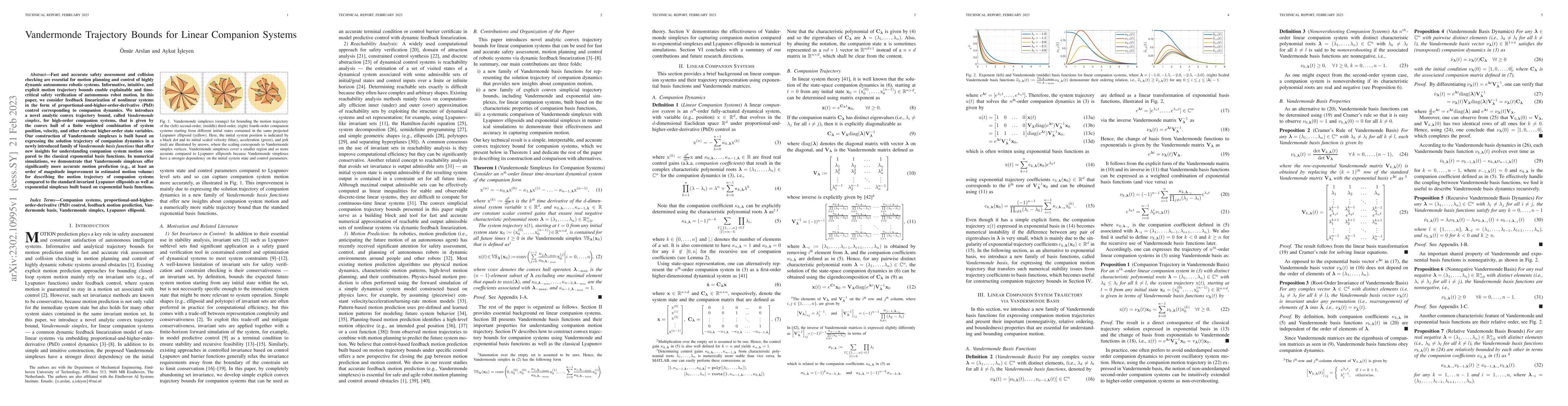 Thumbnail for Vandermonde Trajectory Bounds for Linear Companion Systems