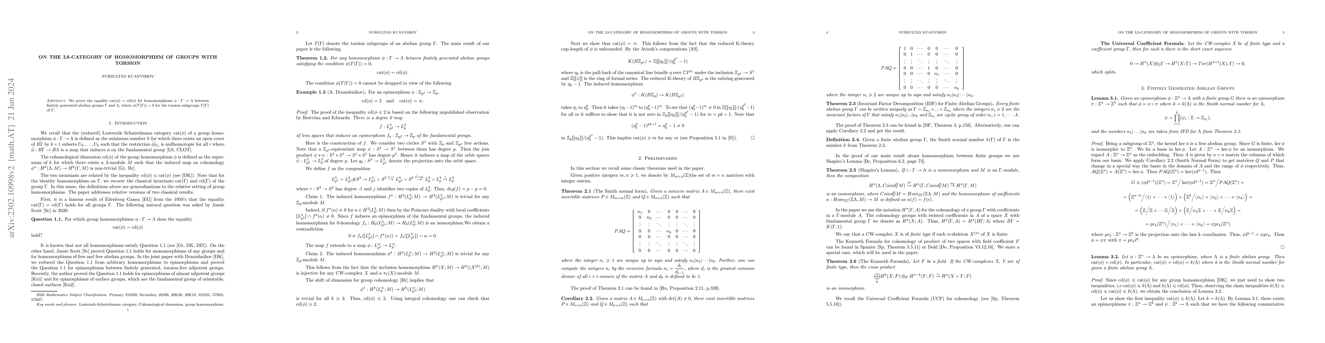 Thumbnail for On the LS-category of homomorphisms of groups with torsion