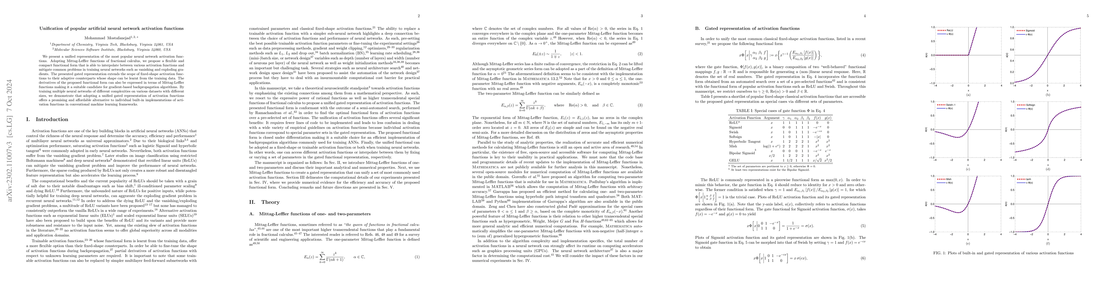 Thumbnail for Unification of popular artificial neural network activation functions