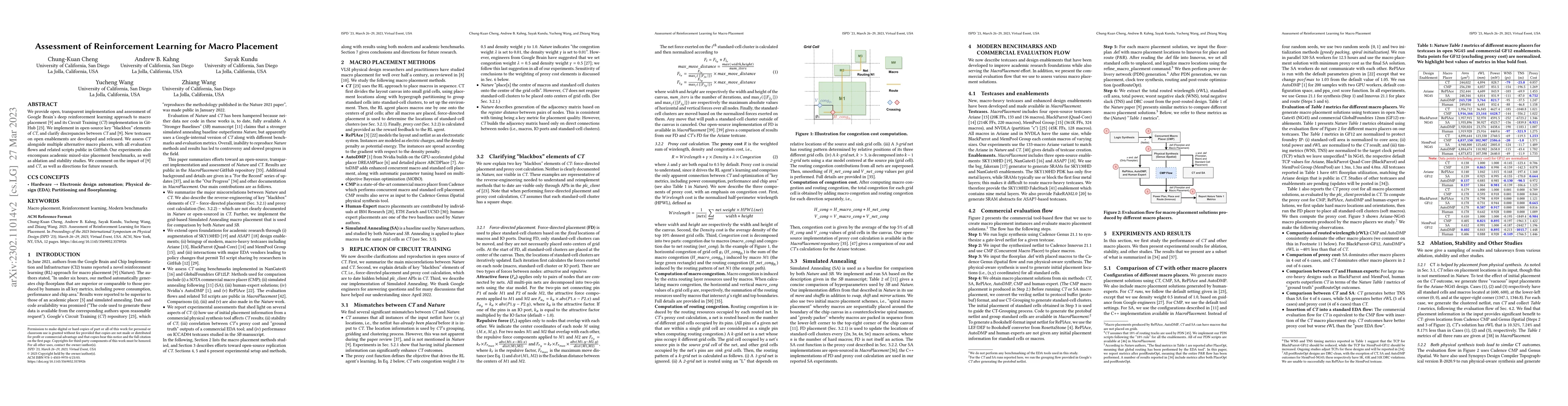 Thumbnail for Assessment of Reinforcement Learning for Macro Placement
