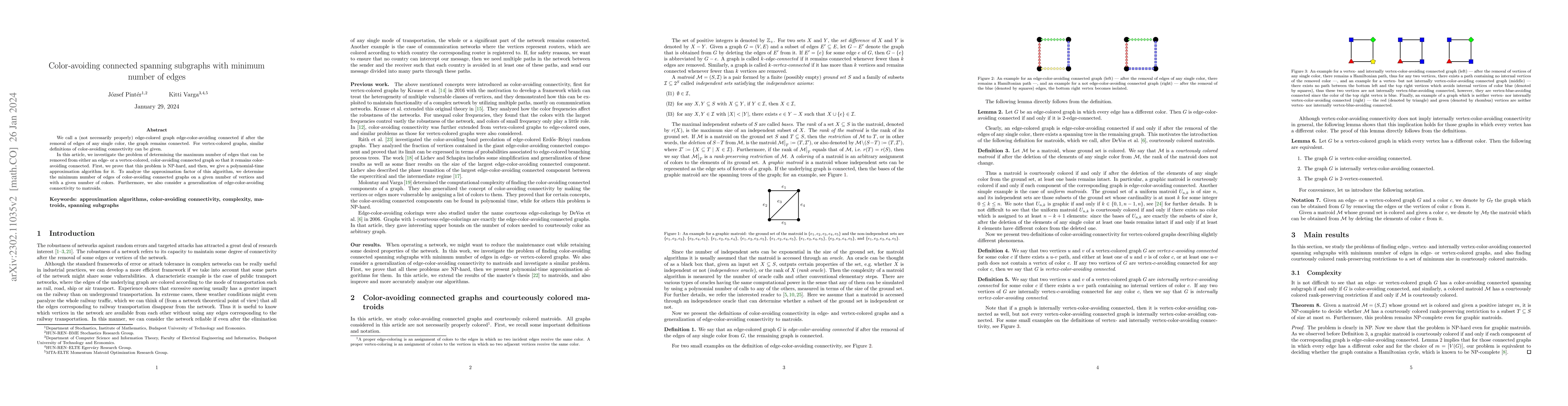 Thumbnail for Color-avoiding connected spanning subgraphs with minimum number of edges