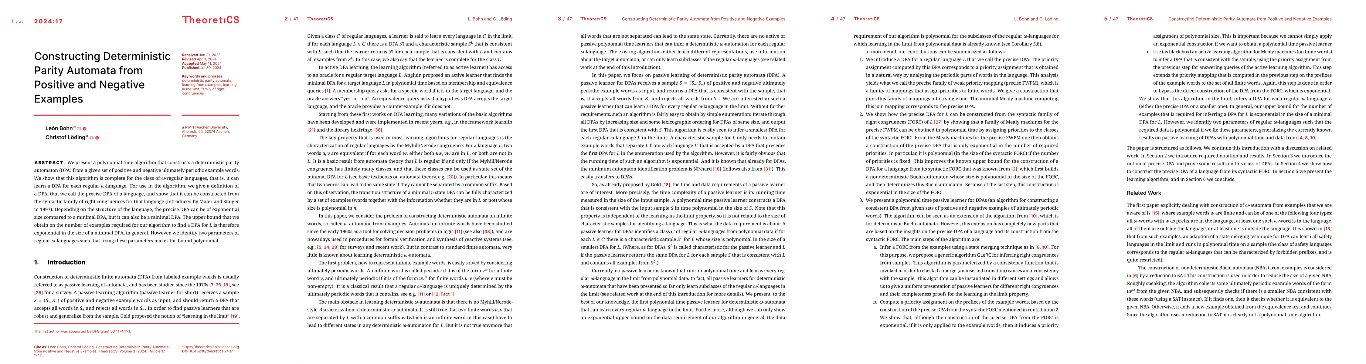 Thumbnail for Constructing Deterministic Parity Automata from Positive and Negative
  Examples