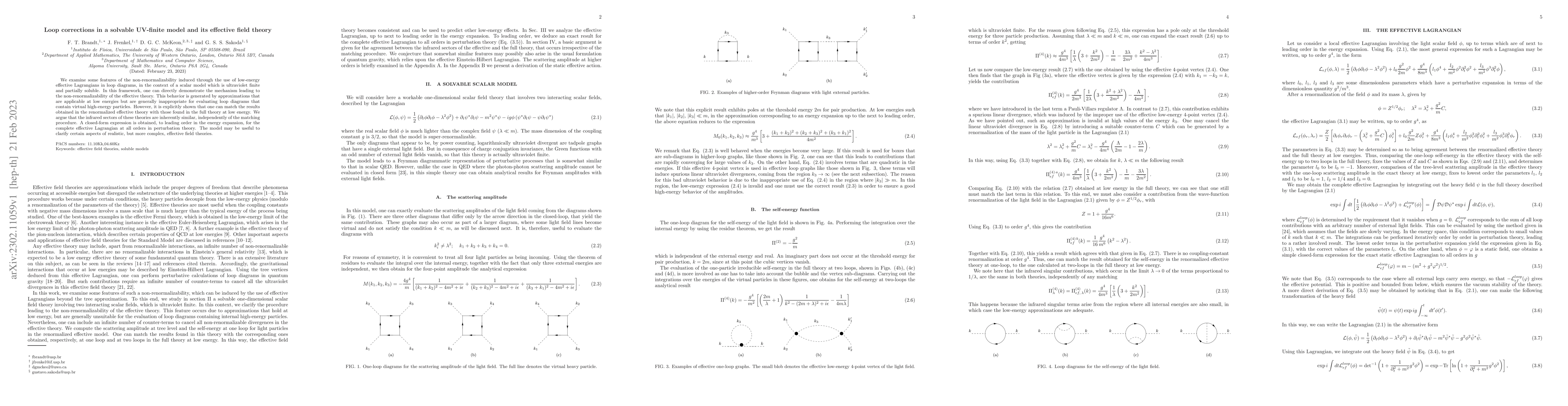 Thumbnail for Loop corrections in a solvable UV-finite model and its effective field
  theory