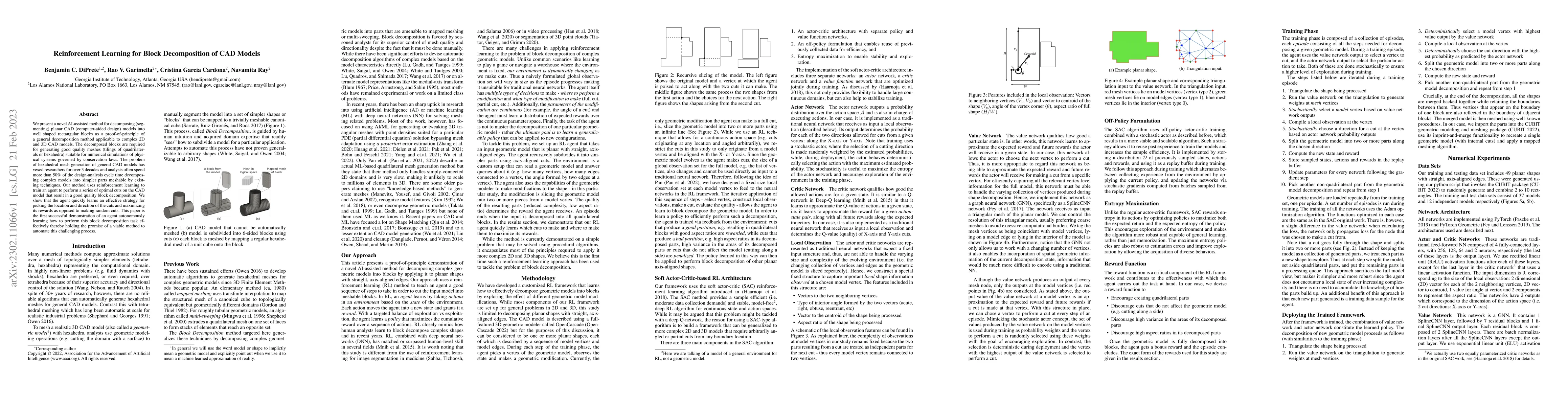 Thumbnail for Reinforcement Learning for Block Decomposition of CAD Models