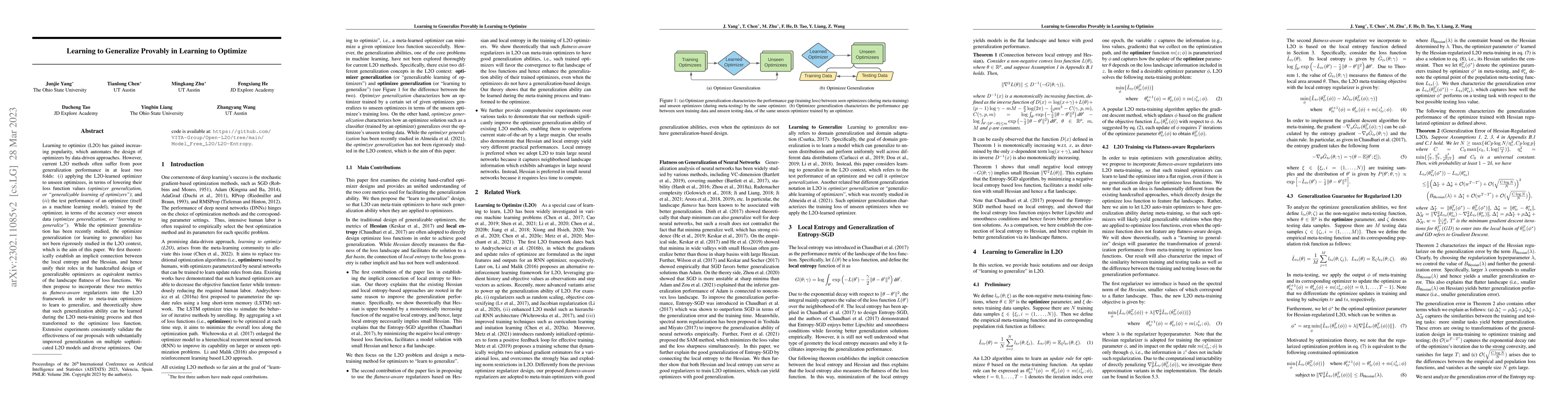 Thumbnail for Learning to Generalize Provably in Learning to Optimize
