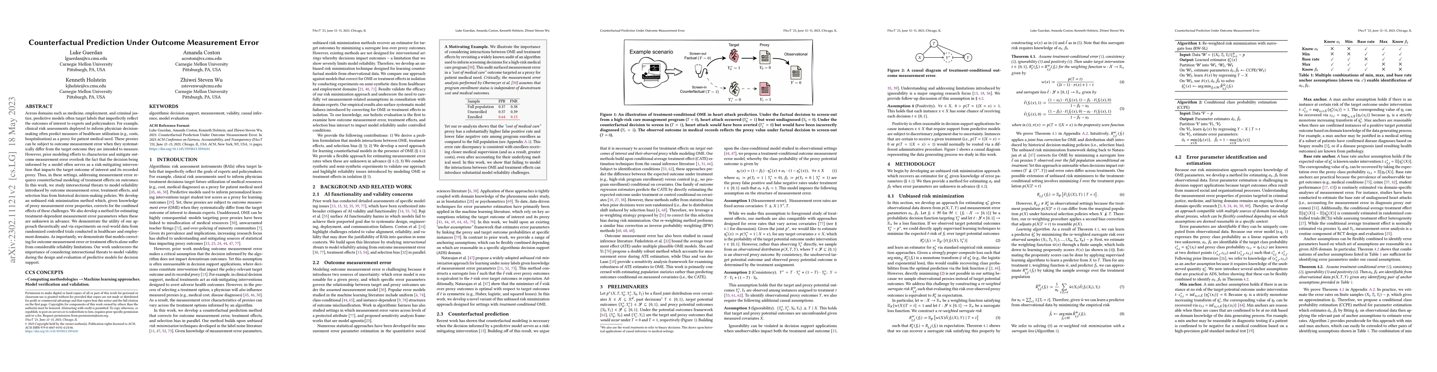 Thumbnail for Counterfactual Prediction Under Outcome Measurement Error