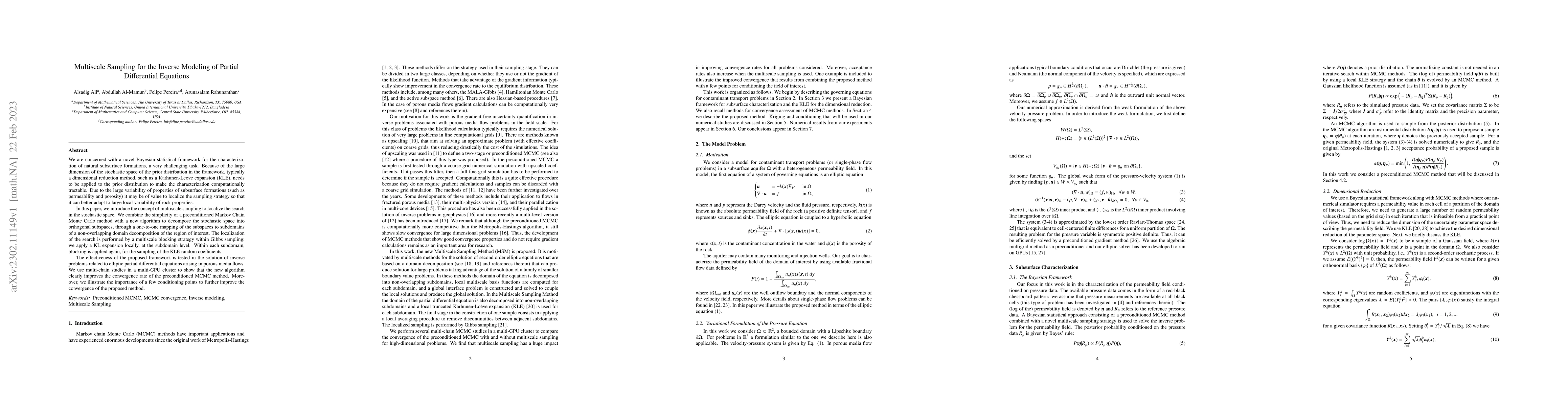 Thumbnail for Multiscale Sampling for the Inverse Modeling of Partial Differential
  Equations