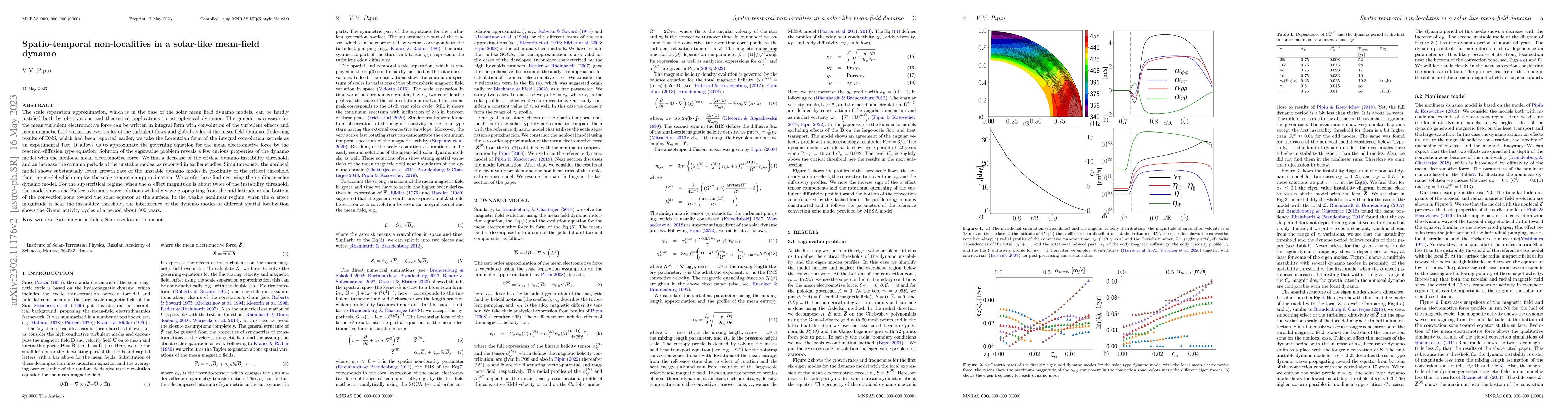 Thumbnail for Spatio-temporal non-localities in a solar-like mean-field dynamo