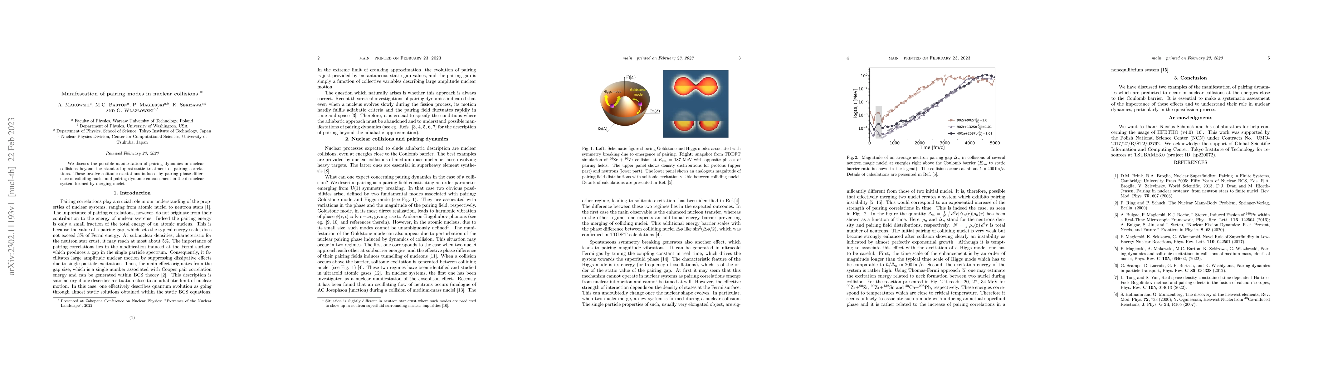 Thumbnail for Manifestation of pairing modes in nuclear collisions