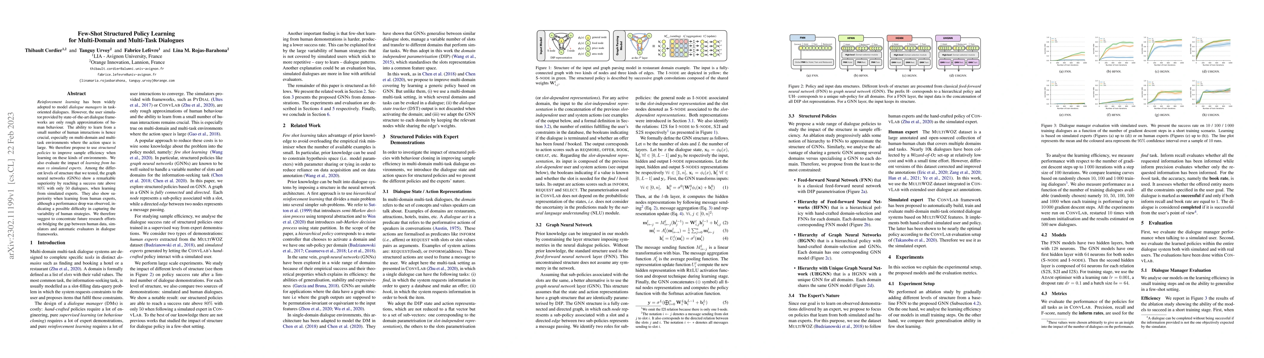 Thumbnail for Few-Shot Structured Policy Learning for Multi-Domain and Multi-Task
  Dialogues