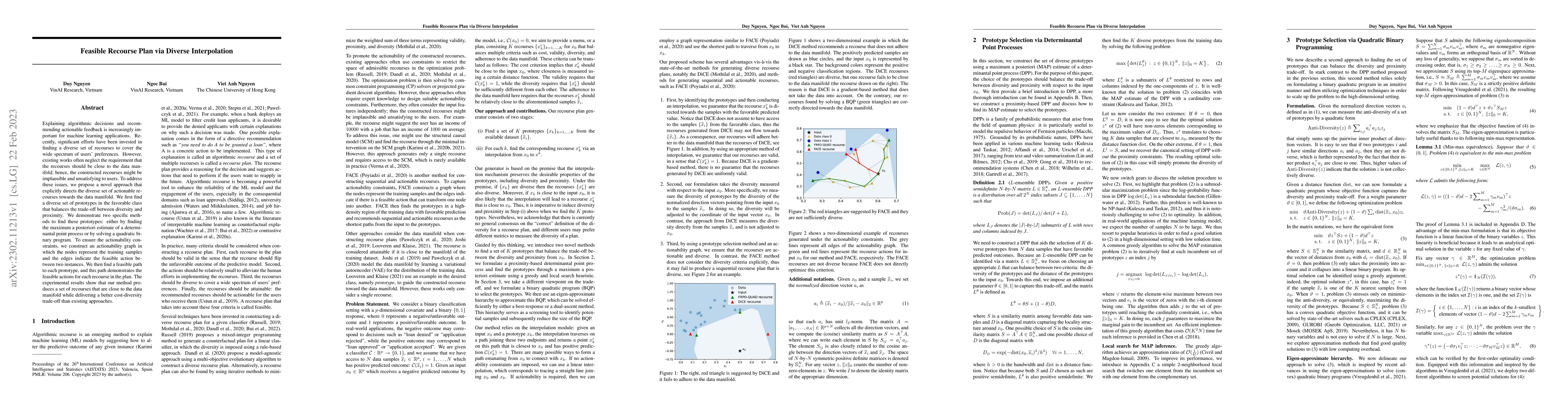 Thumbnail for Feasible Recourse Plan via Diverse Interpolation