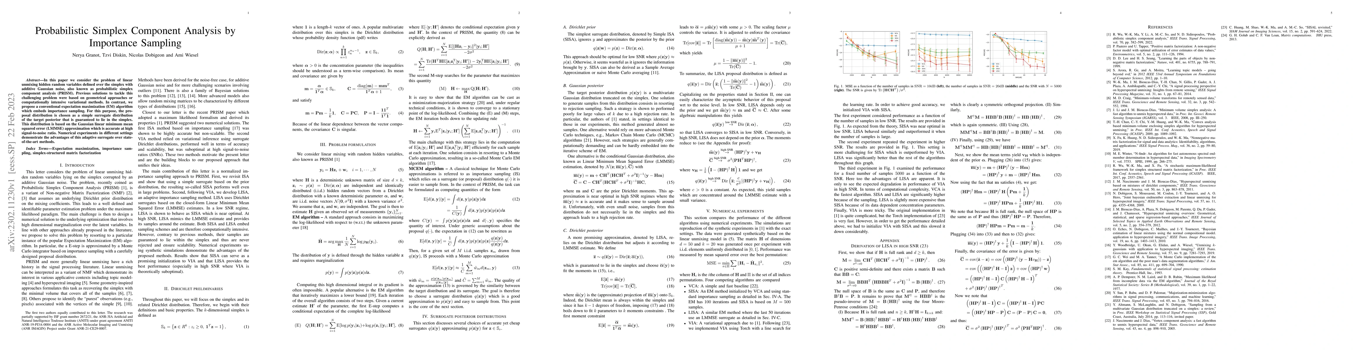 Thumbnail for Probabilistic Simplex Component Analysis by Importance Sampling