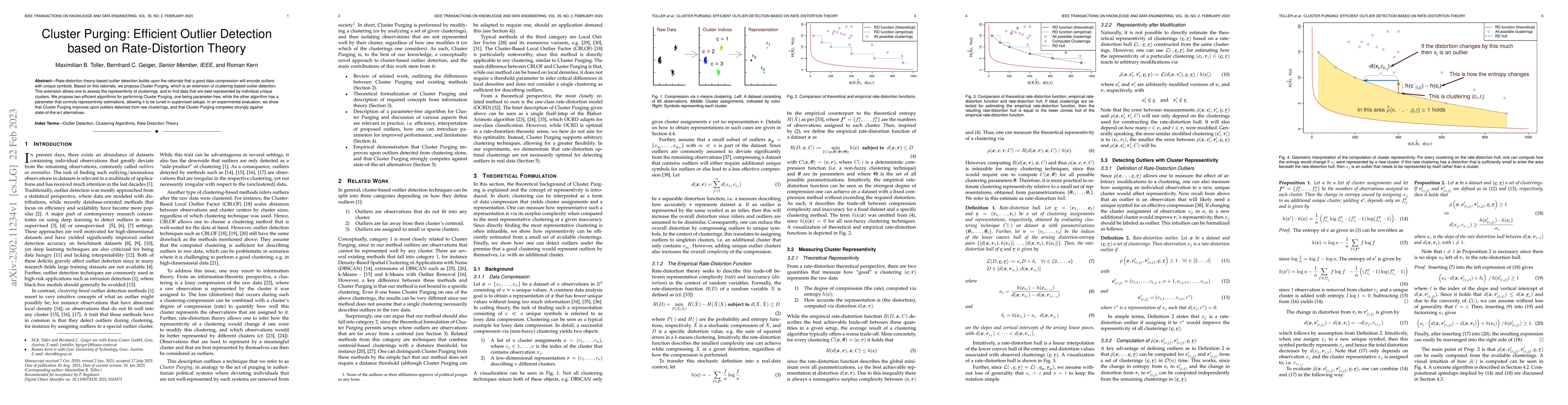 Thumbnail for Cluster Purging: Efficient Outlier Detection based on Rate-Distortion
  Theory