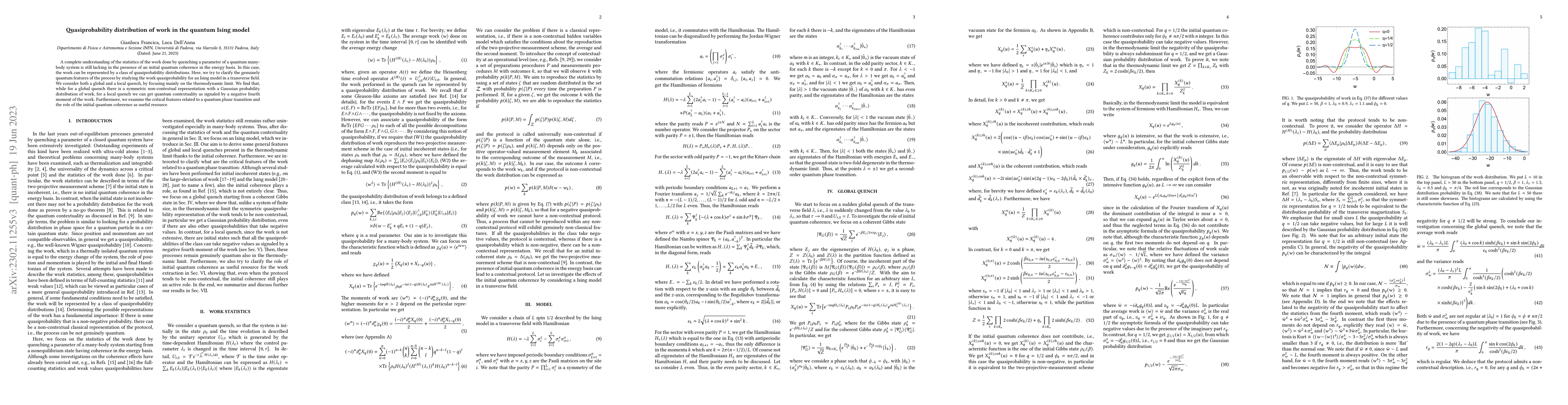 Thumbnail for Quasiprobability distribution of work in the quantum Ising model