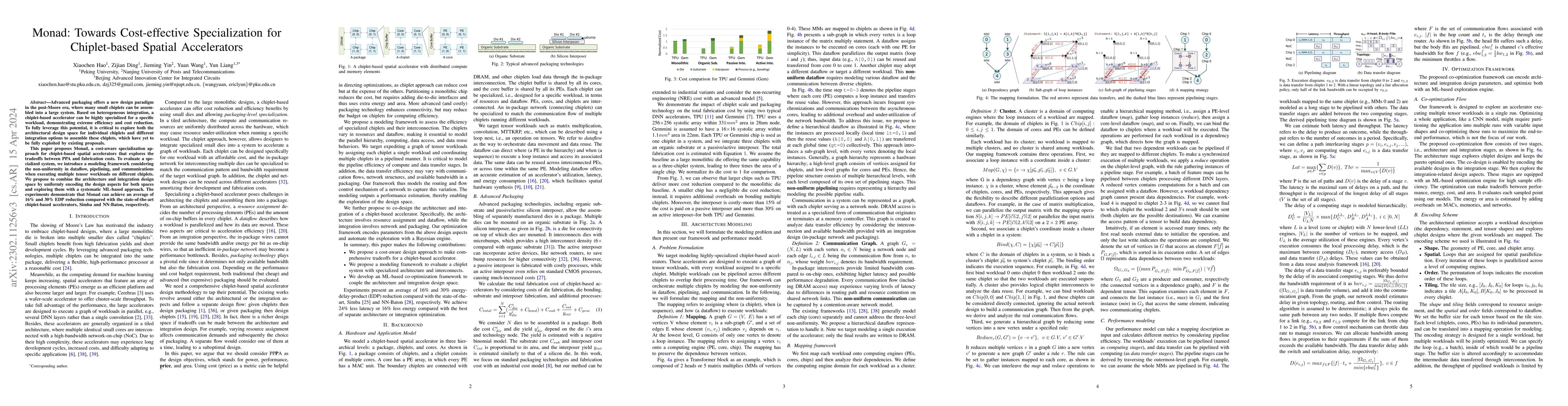 Thumbnail for Monad: Towards Cost-effective Specialization for Chiplet-based Spatial
  Accelerators