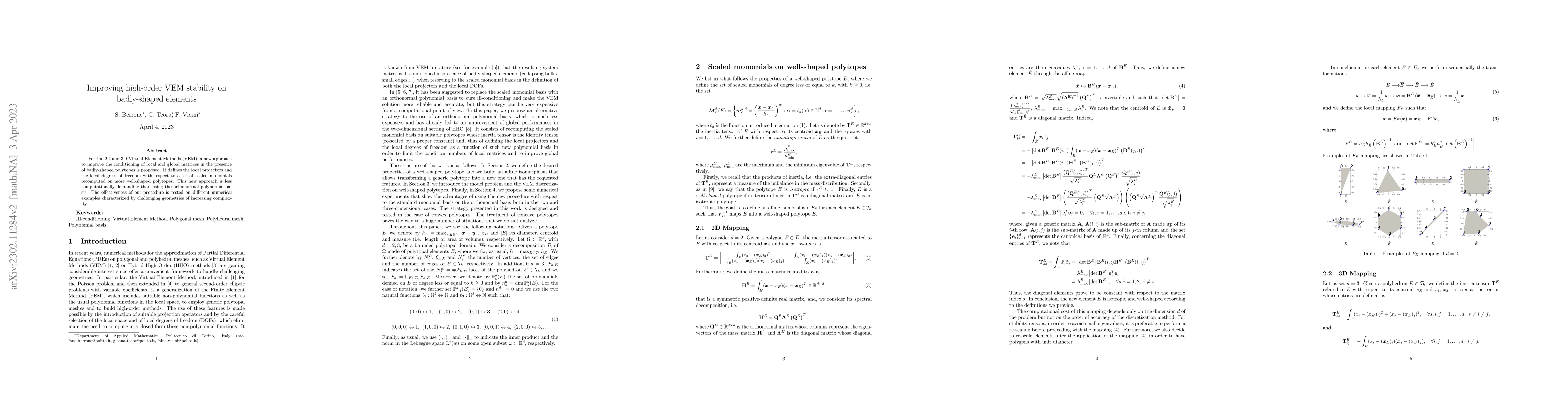 Thumbnail for Improving high-order VEM stability on badly-shaped elements