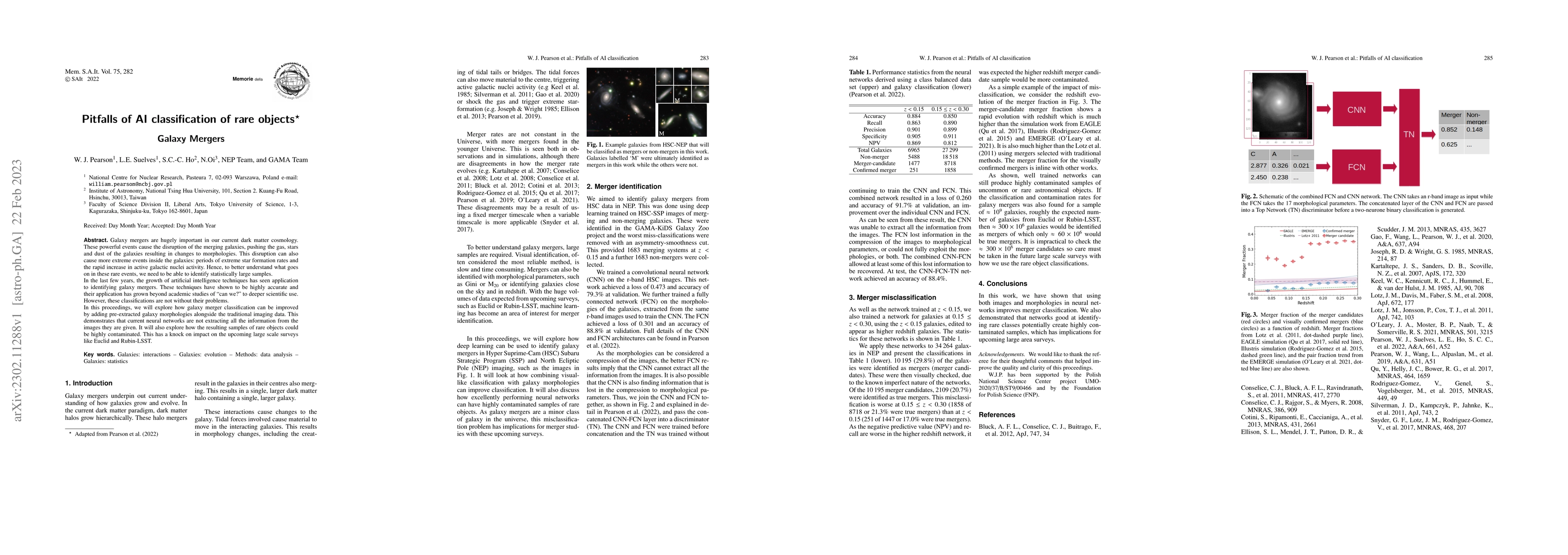 Thumbnail for Pitfalls of AI classification of rare objects: Galaxy Mergers