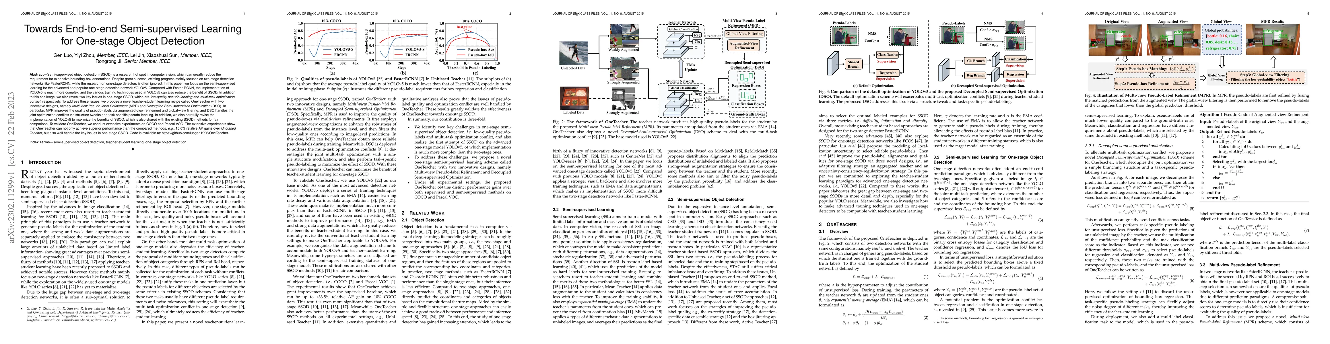 Thumbnail for Towards End-to-end Semi-supervised Learning for One-stage Object
  Detection