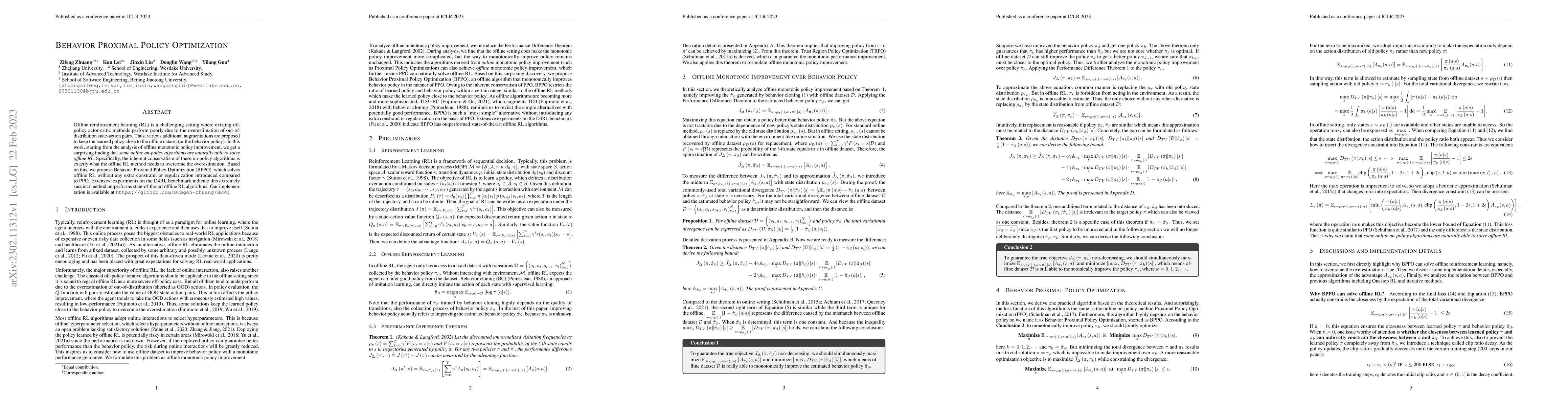 Thumbnail for Behavior Proximal Policy Optimization
