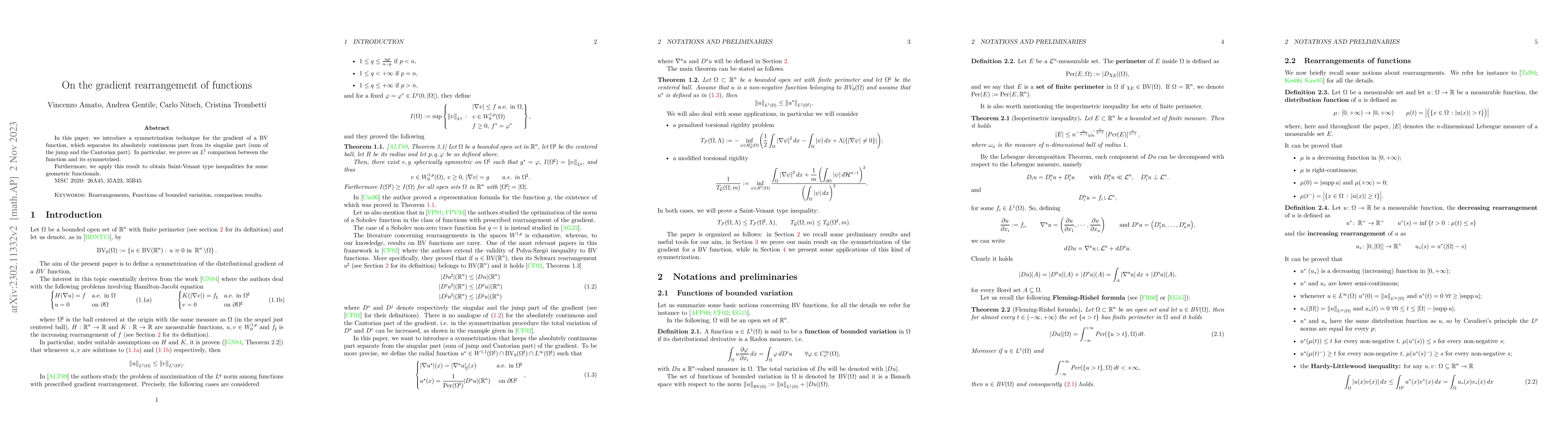 Thumbnail for On the gradient rearrangement of functions