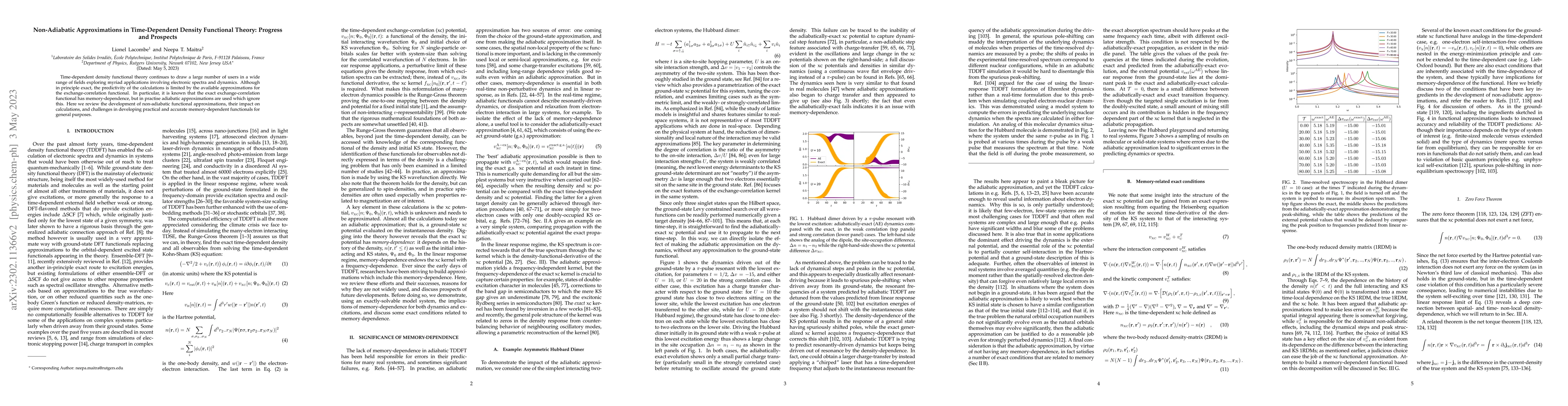 Thumbnail for Non-Adiabatic Approximations in Time-Dependent Density Functional
  Theory: Progress and Prospects