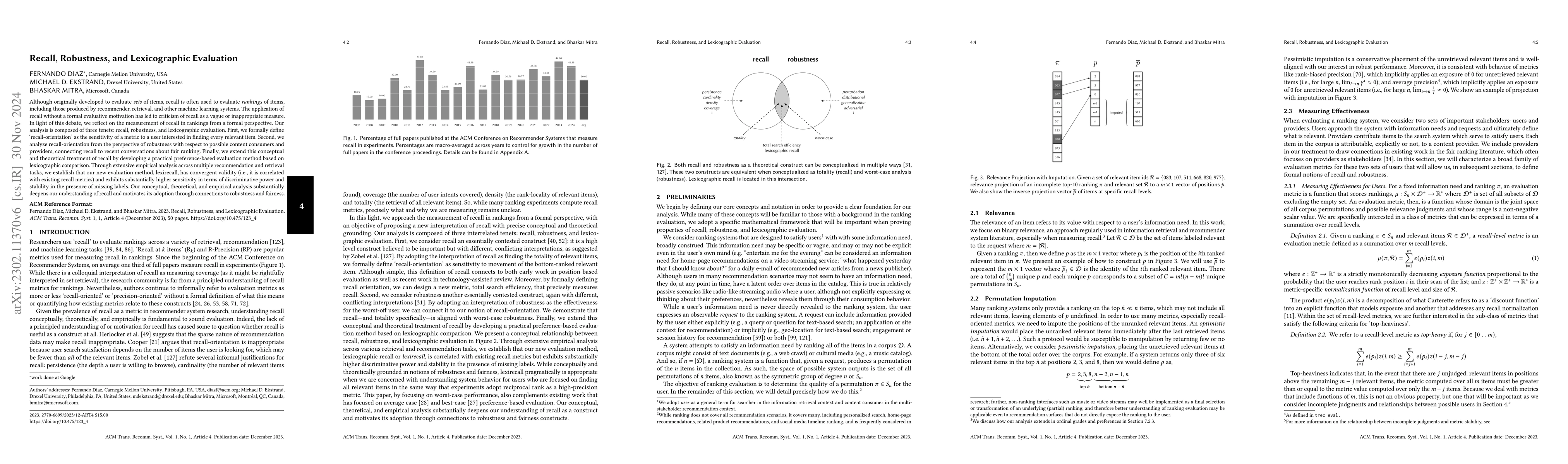 Thumbnail for Recall, Robustness, and Lexicographic Evaluation