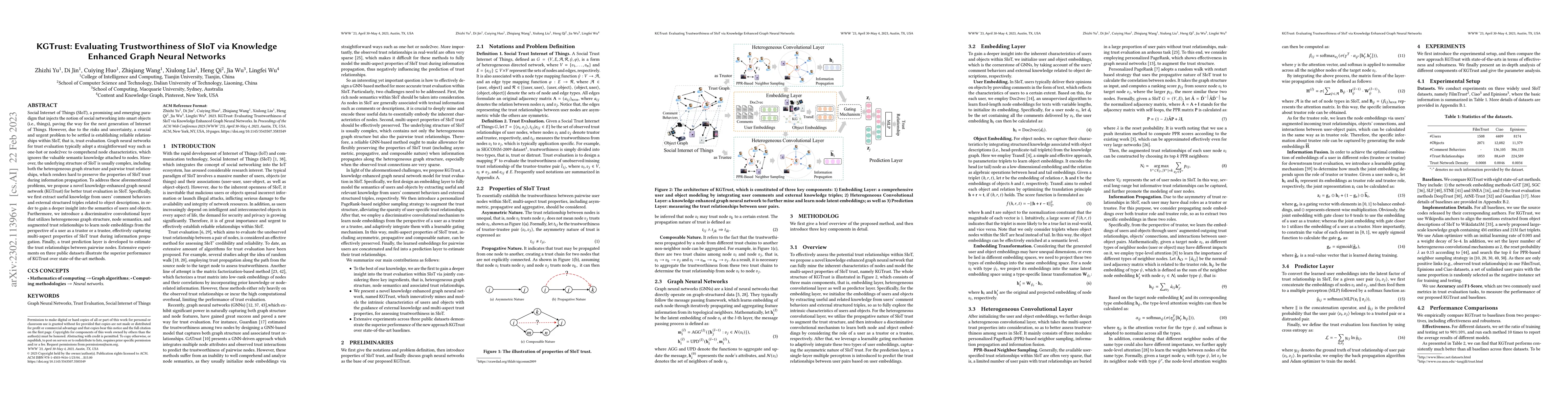 Thumbnail for KGTrust: Evaluating Trustworthiness of SIoT via Knowledge Enhanced Graph
  Neural Networks