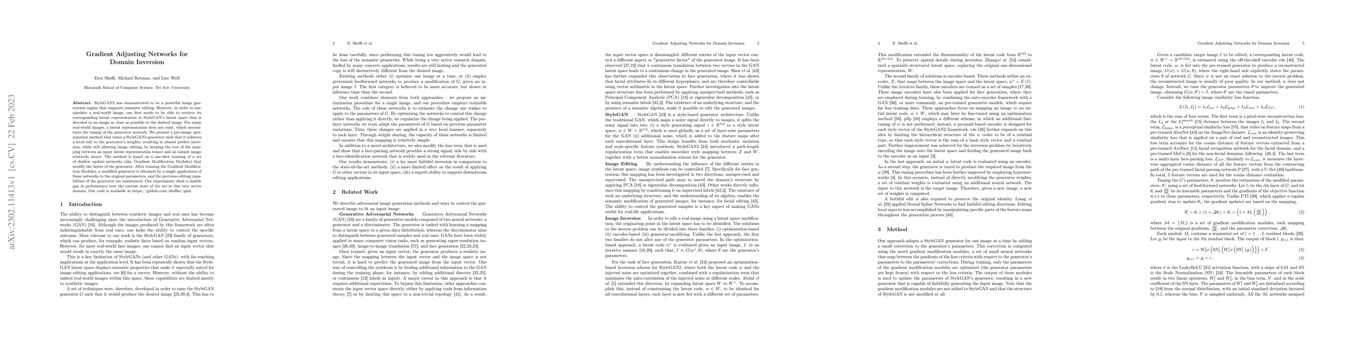 Thumbnail for Gradient Adjusting Networks for Domain Inversion