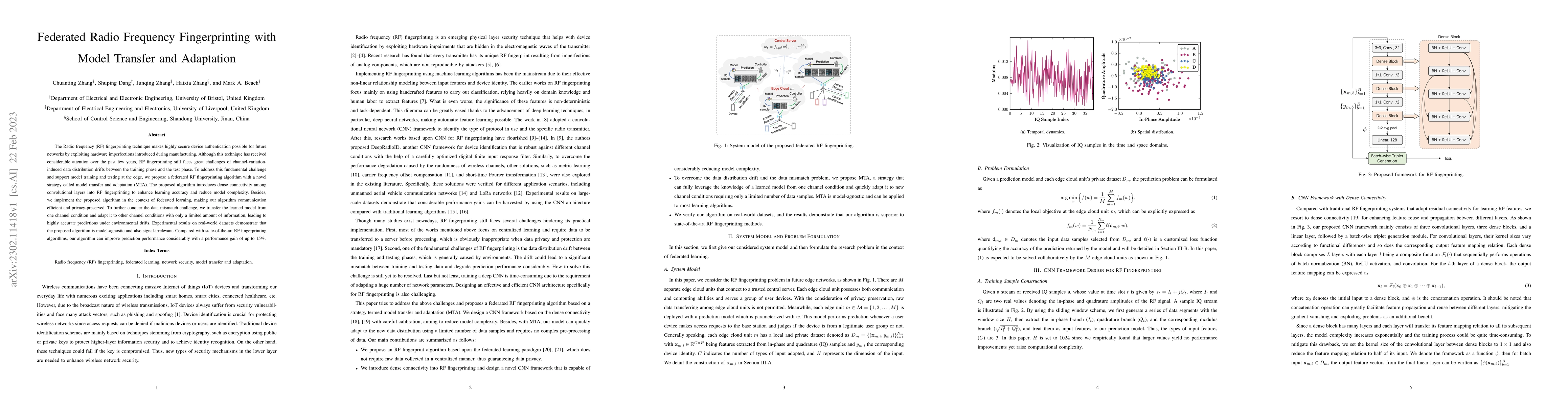 Thumbnail for Federated Radio Frequency Fingerprinting with Model Transfer and
  Adaptation