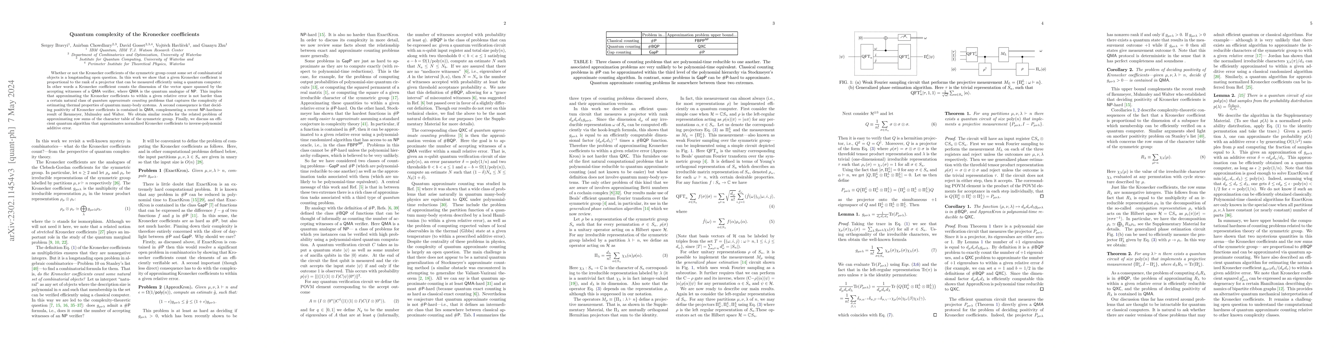 Thumbnail for Quantum complexity of the Kronecker coefficients